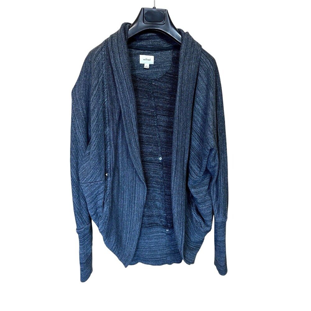 Wilfred Cardigan Sweater open front M Batwing Sleeves boho chic dark acedamia